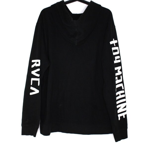 Toy Machine x RVCA Mens Large Y2K Style Big Logo Spell Out Hoodie RARE H933 - Picture 9 of 10